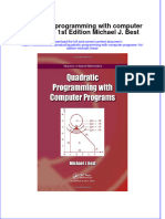 (Download PDF) Quadratic Programming With Computer Programs 1St Edition Michael J Best Online Ebook All Chapter PDF