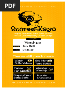 Choir Parts Tonic Solfa of Yeshua by Holy Drill