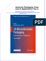 [Download pdf] 3D Microelectronic Packaging From Architectures To Applications Yan Li online ebook all chapter pdf 