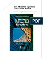 (Download PDF) Elementary Differential Equations Second Edition Roberts Online Ebook All Chapter PDF