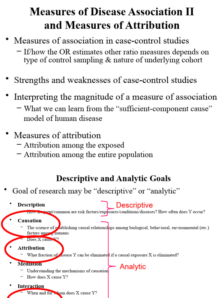 Case-Control Study Association Measures | PDF | Cohort Study | Relative ...