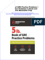 (Download PDF) 5 LB Book of Gre Practice Problems 1 800 Practice Problems in Book and Online Manhattan Prep Online Ebook All Chapter PDF