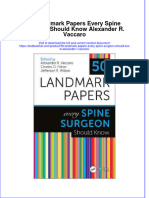 (Download PDF) 50 Landmark Papers Every Spine Surgeon Should Know Alexander R Vaccaro Online Ebook All Chapter PDF