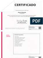 Certificado: Maria Eduarda