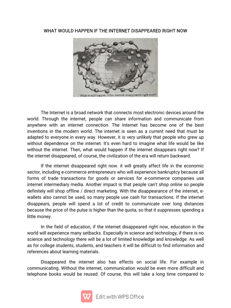 Article What Would Happen If Internet Disappeared RN | PDF | Computers