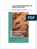 [Download pdf] Eliminativism In Ancient Philosophy 1St Edition Ugo Zilioli online ebook all chapter pdf 
