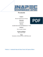 Práctica 1 - Instalación BD Oracle