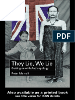 Peter Metcalf - They Lie, We Lie_ Getting on With Anthropology -Routledge (2001)