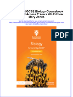 (Download PDF) Cambridge Igcse Biology Courswith Digital Access 2 Years 4Th Edition Mary Jones Online Ebook All Chapter PDF