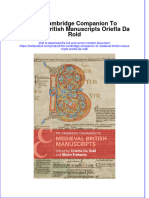 [Download pdf] The Cambridge Companion To Medieval British Manuscripts Orietta Da Rold online ebook all chapter pdf 