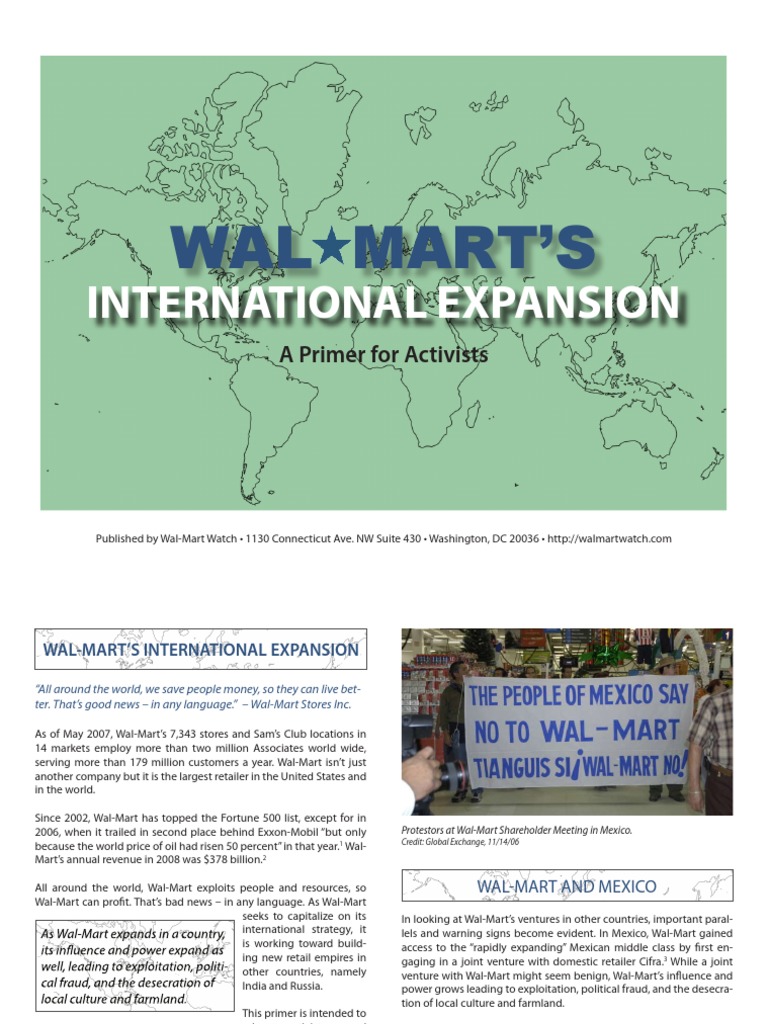Walmart International Expansion | PDF | Walmart | Retail