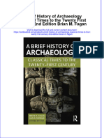(Download PDF) A Brief History of Archaeology Classical Times To The Twenty First Century 2Nd Edition Brian M Fagan Online Ebook All Chapter PDF