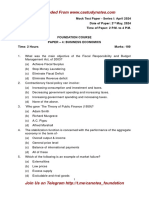 CA Foundation Economics Q MTP 1 June 2024 Castudynotes Com