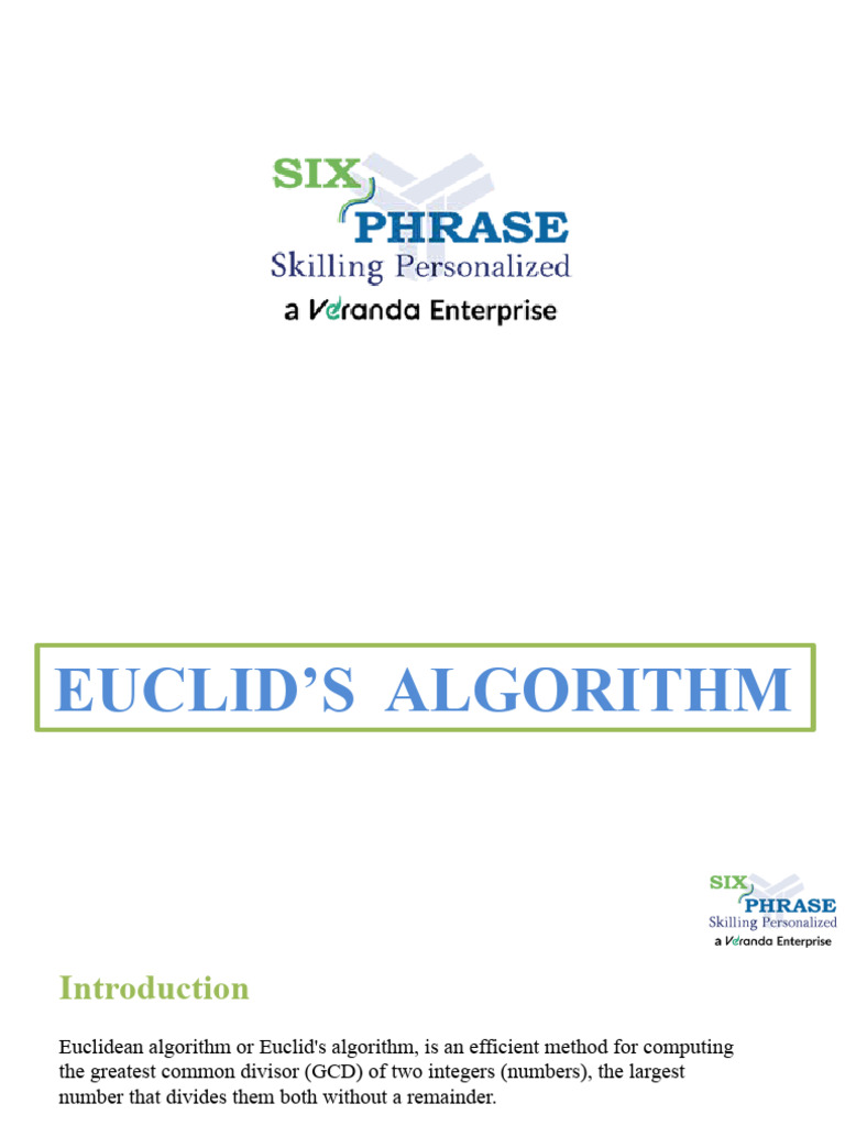 Understanding Euclid's Algorithm for GCD | PDF | Algorithms | Factorization