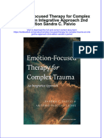 (Download PDF) Emotion Focused Therapy For Complex Trauma An Integrative Approach 2Nd Edition Sandra C Paivio Online Ebook All Chapter PDF