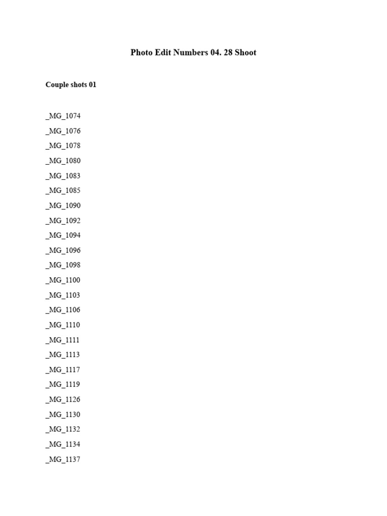 Photo Edit Numbers PDF