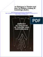 [Download pdf] Empathy As Dialogue In Theatre And Performance 1St Edition Lindsay B Cummings Auth online ebook all chapter pdf 