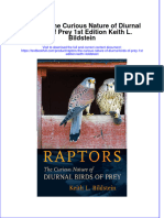 [Download pdf] Raptors The Curious Nature Of Diurnal Birds Of Prey 1St Edition Keith L Bildstein online ebook all chapter pdf 