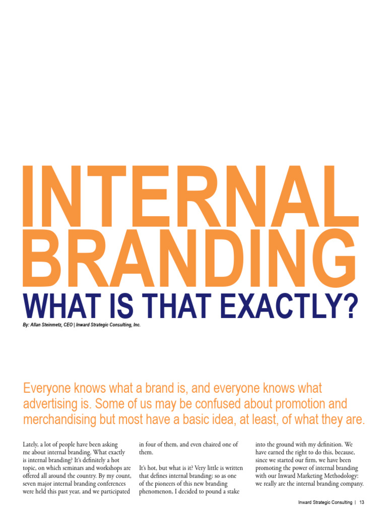 Internal Branding Essentials | PDF | Brand | Marketing