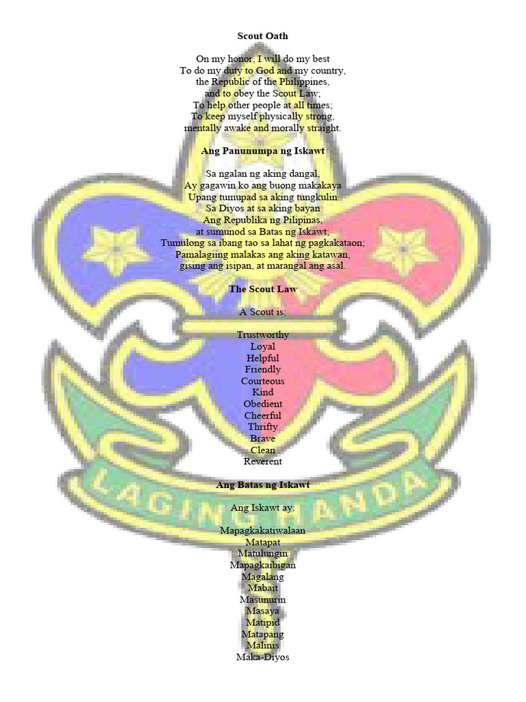 Scouting Oath Law Parental Consent | PDF | Informed Consent | Medicine