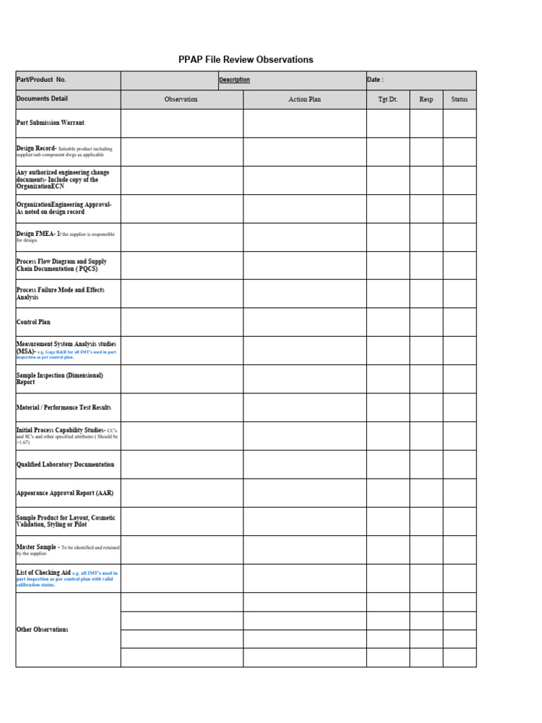 Case Study - PPAP | PDF