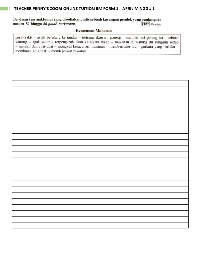 BM Form 1 Jun Minggu 1 | PDF | Sports & Recreation | Language Arts ...