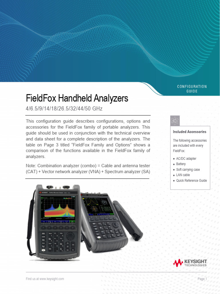 FieldFox Analyzer Configuration Guide | PDF | Frequency Modulation ...