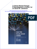 [Download pdf] Enacting Values Based Change Organization Development In Action 1St Edition David W Jamieson online ebook all chapter pdf 
