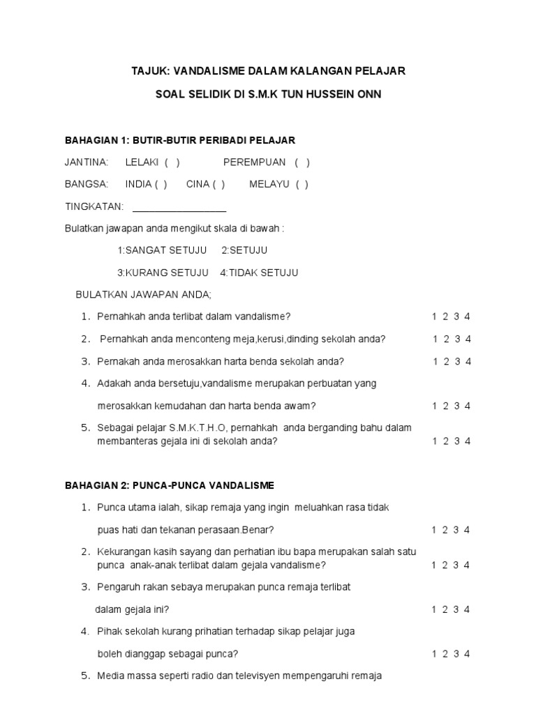 Soal Selidik Pdf