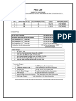 Price List Nimbus - The Palm Village Studio