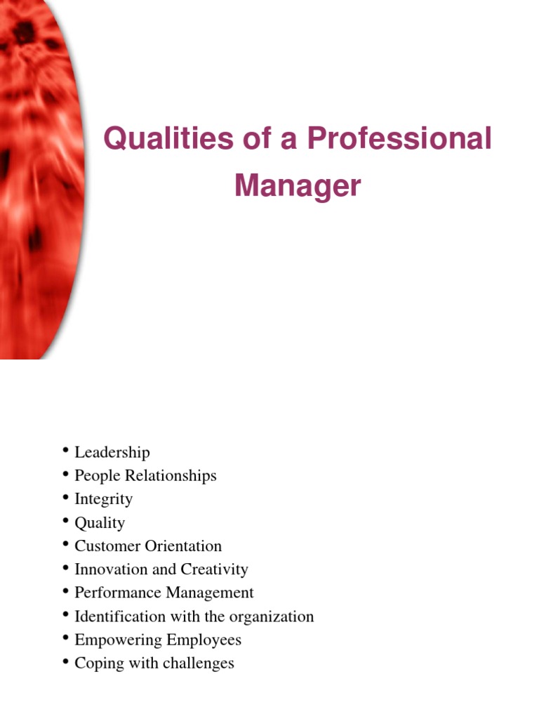 Essential Qualities of Effective Managers | PDF | Goal | Leadership