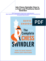 (Download PDF) The Complete Chess Swindler How To Save Points From Lost Positions David Smerdon Online Ebook All Chapter PDF