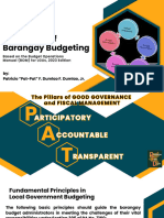 Barangay Budgeting by BM Pat