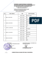 Jadwal Remidial Dan Pengayaan Semester Genap Mts Negeri 2 Kotawaringin Barat TAHUN AJARAN 2022/2023 NO Hari, Tanggal JAM Mata Pelajaran