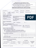 Form UAS Operator Certificate Application