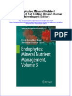 [Download pdf] Endophytes Mineral Nutrient Management 1St Edition Dinesh Kumar Maheshwari Editor online ebook all chapter pdf 