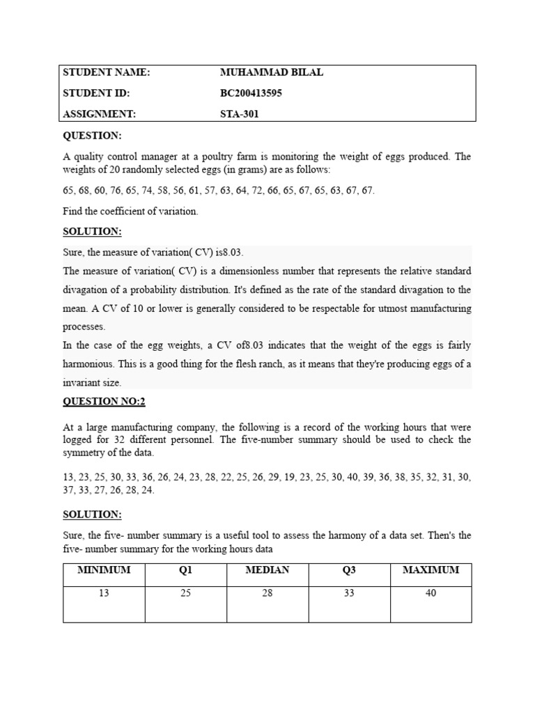 Sta 301 Assignment Pdf Teaching Methods Materials