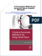 (Download PDF) A Guide To Econometric Methods For The Energy Growth Nexus Angeliki Menegaki Online Ebook All Chapter PDF