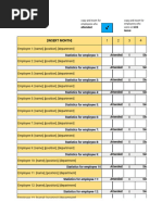 Monthly Employee Attendance Template