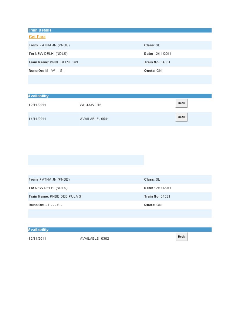 Train Details | PDF