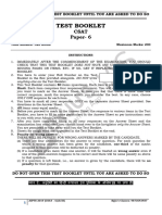 Test Booklet: Csat Paper-6