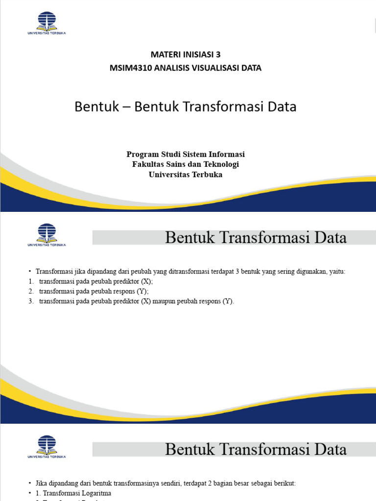 Transformasi Data dalam Analisis Visualisasi | PDF