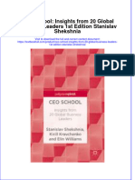 [Download pdf] Ceo School Insights From 20 Global Business Leaders 1St Edition Stanislav Shekshnia online ebook all chapter pdf 