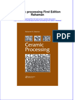 (Download PDF) Ceramic Processing First Edition Rahaman Online Ebook All Chapter PDF