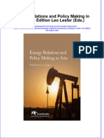 [Download pdf] Energy Relations And Policy Making In Asia 1St Edition Leo Lester Eds online ebook all chapter pdf 