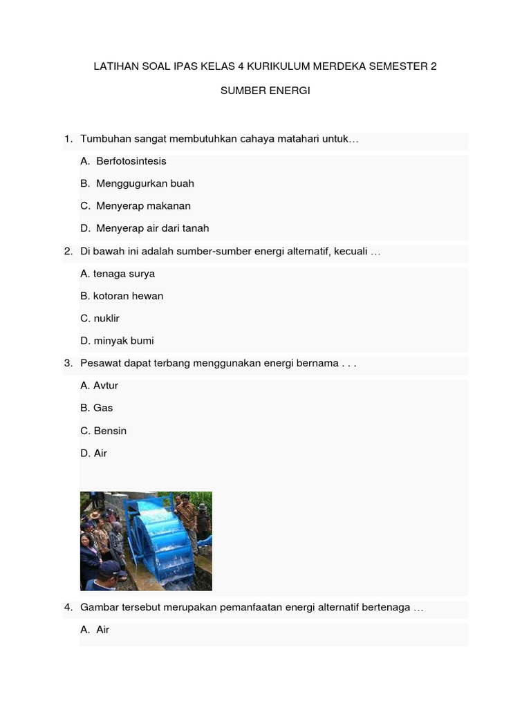 Jelajahi Dunia Energi: Sumber Kehidupan Kita! (Untuk Siswa Kelas 4 SD)