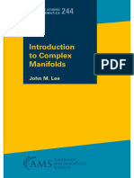 Introduction to Complex Manifolds - JM Lee 2024