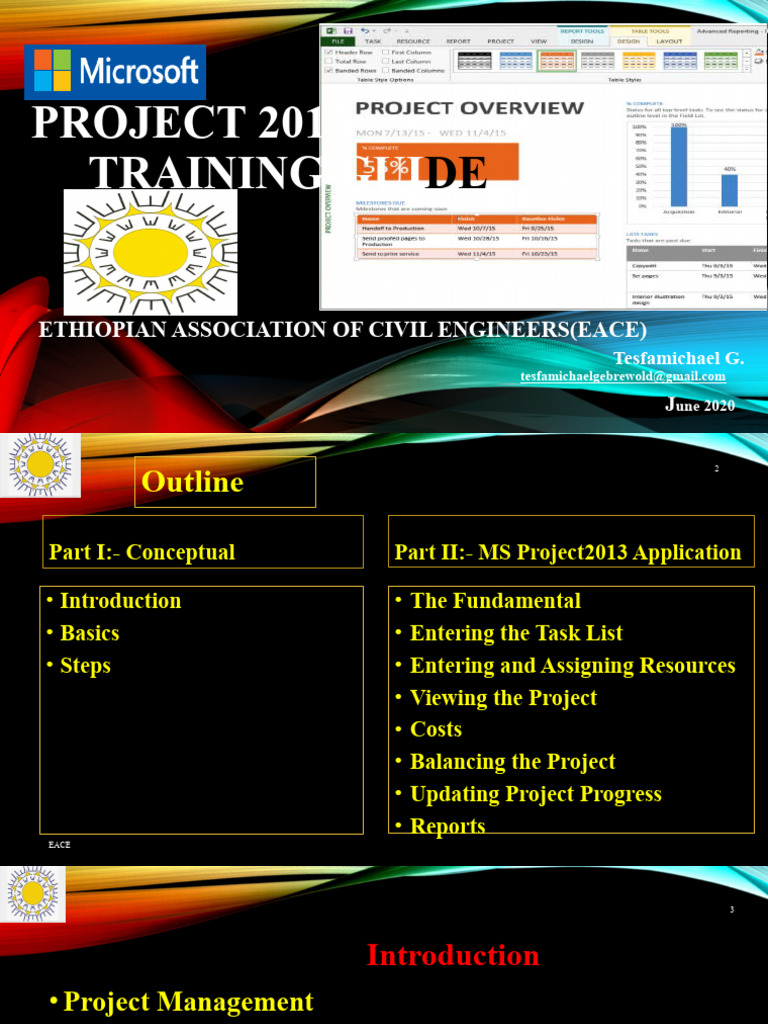 MS Project 2013 Training Guide | PDF | Project Management | Software
