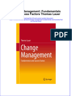 (Download PDF) Change Management Fundamentals and Success Factors Thomas Lauer Online Ebook All Chapter PDF