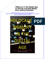 [Download pdf] Holocaust Memory In The Digital Age Survivorsa Stories And New Media Practices Jeffrey Shandler online ebook all chapter pdf 